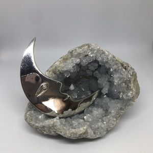 Sterling Silver Moon Pin/Pendant
